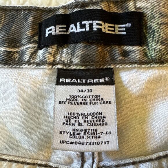 Realtree Xtra Camo Pants 34x30 Mens Straight Leg Hunting Camping Fishing Casual - Picture 2 of 9